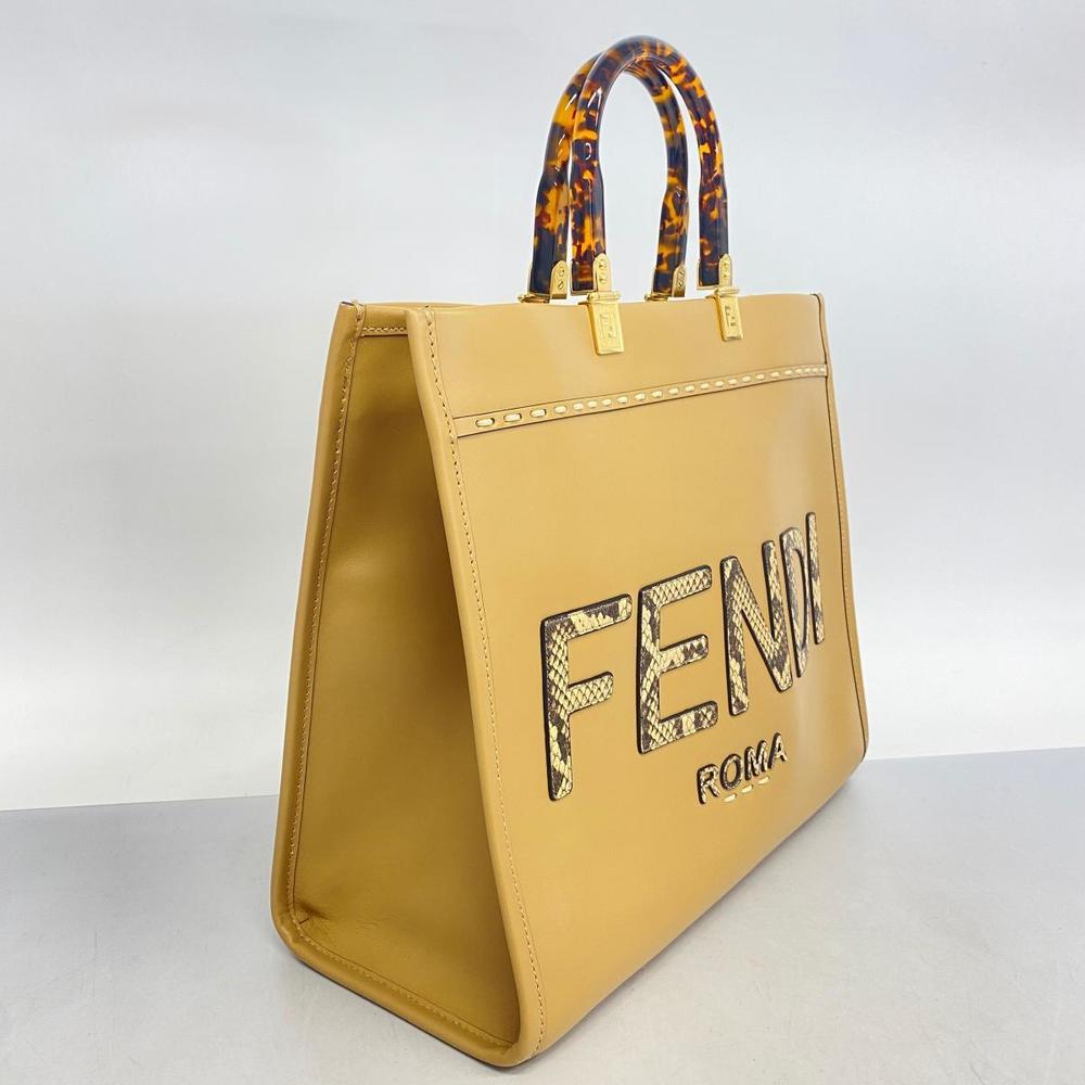 Fendi Sunshine Python Bag Brown Tote - image 1